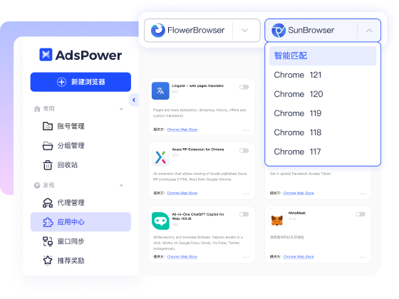AdsPower多账号管理界面